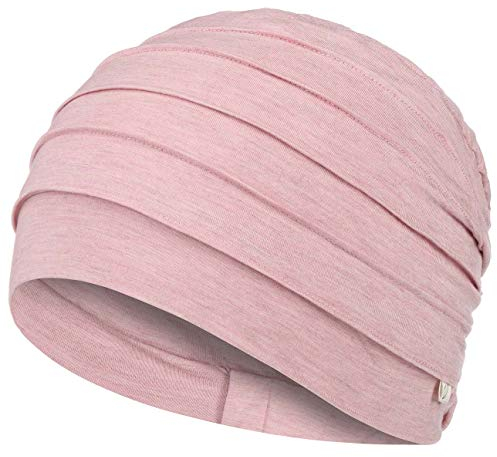 Christine Headwear Damen Christine Headwear Yumuşak bambu türbanı, pembe melanj Yoga turban, Rose melange, 55-61 EU