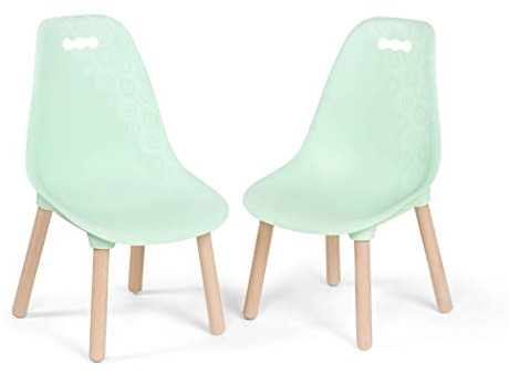 B. spaces by Battat – Kid Century Modern: Chair Set – Stabile Kinderstühle in Mintgrün (2 Stühle), Kunststoff, Mint, Kindergröße