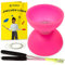 Diabolo-Set mit Comet Diabolo (neon-pink) & Handsticks aus Aluminium, Henrys Ersatzschnur, Anleitung - Einsteiger-Set & Geschenk für Kinder