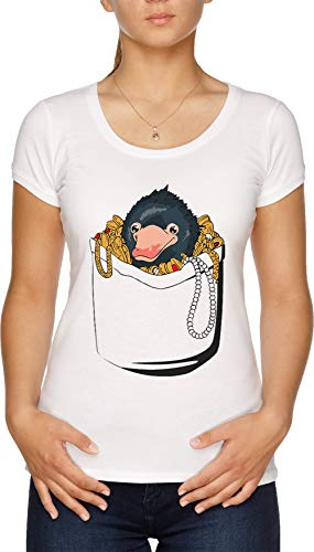 Niffler Im Tasche Damen T-Shirt Weiß