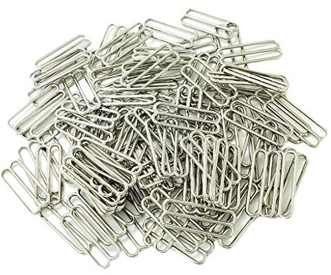 non-brand 100 Piece Metal Bra Strap Sliders Adjuster Hook Clips for Corset Bikini -, 25mm, 8 Shape