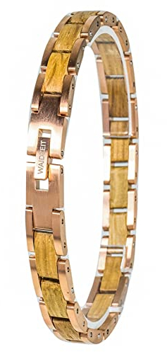 Waidzeit EL_R03 Damen Armband Barrique Holz Rose braun 20 cm