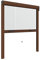 Zanzanet Zanzariera Verticale per finestre su Misura 42 mm cassonetto Sottile Personalizzabile a Rullo con Molla Telaio con Profilo Robusto e Resistente in Alluminio Made in Italy Renolit Scuro