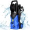 GOPLUS Nettoyeur Haute Pression 1400W, 140 Bar, 300 L/H avec Buse Lotus, Buse Haute Pression, Brosse et Pot de Lessive, Enrouleur Flexible, Tuyau 5M avec 2 Roues pour Voiture, Jardin, Terrasse (Bleu)