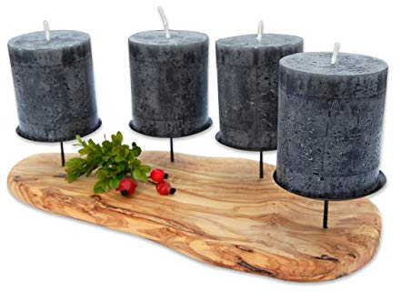 D.O.M.® Kerzenhalter ADVENTO aus Olivenholz