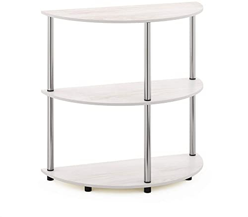 Furinno Frans Turn-N-Tube Tableau Console Demi-Ronde, Chêne Blanc