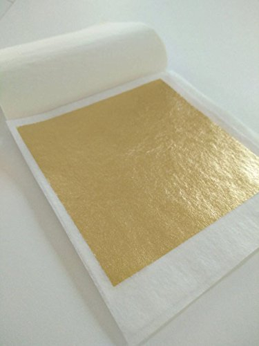 Sim Gold Leaf Karat Blattgold in 100% Originalbasis, 69mm x 69mm, 500 Stück, 602561793645