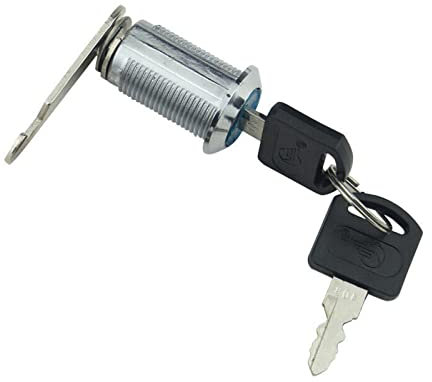 TopHomer 25 mm Verrou à Came Cylindrique Universel - Serrure pour Boîte aux Lettres/Armoire/Tiroir | Alliage Zinc | 2 Clés Incluses