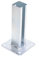 Aqbau® Pfostenträger 50×50 mm Silber – Bodenplatte Aufschraubhülse für Doppelstabmattenzaun – feuerverzinkter Stahl für Zaunpfosten, Sichtschutz, Gartenzaun, Universelle Zaunpfosten Befestigung