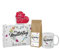 Herz & Heim® Muttertagsgeschenk-Set mit Tasse, Tee und Schokolade - mit Wunschnamen personalisiert