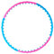 MAXXIVA Hula Hoop Reifen Blau Pink 100 cm Erwachsene Fitness 48 Magnete 0,9 kg Home-Training Yoga Pilates Reha Sport Workout Massage