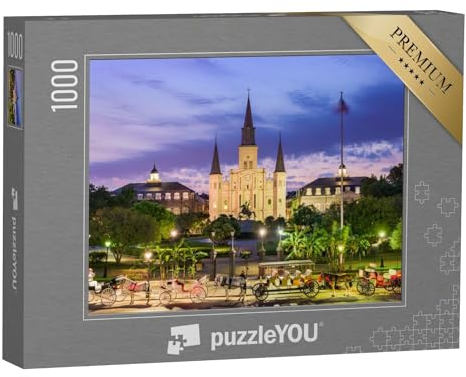 puzzleYOU: Puzzle 1000 Teile „St. Louis Cathedral am Jackson Square, New Orleans, Louisiana“ – aus der Puzzle-Kollektion Amerika