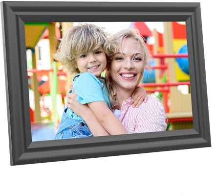 Digital Picture Frame WiFi 10.1 Inch Digital Photo Frame, Electronic Picture Frame, 16GB Storage, Auto-Rotate, IPS Touch Screen, Easy Setup and Share Photos and Videos via Free App from Anywhere