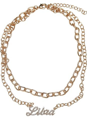 Urban Classics Unisex Halskette Diamond Zodiac Golden Necklace, Farbe libra, Größe one size