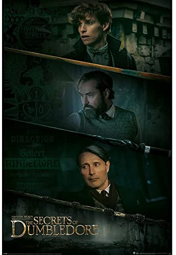 Fantastic Beasts Poster Three Wands, Mads Mikkelsen Jude Law