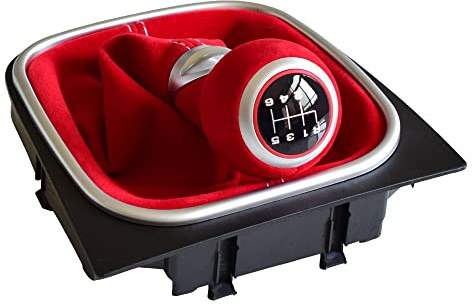 Kakulkomen 6 Gang Handschaltung Wildleder Schaltknauf komplett Manschette Für Volks-wagen V-W Golf 5 Golf 6 MK5 MK6 R32 GTI 2004-2009