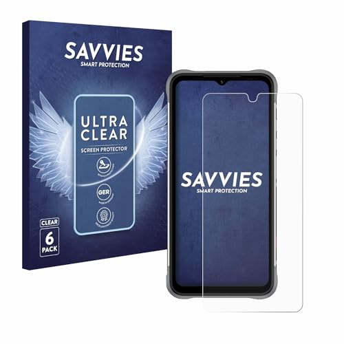 Savvies 6 Stück Schutzfolie für Umidigi Bison X10 Displayschutz-Folie Ultra-Transparent