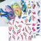 Dornail 6 Blätter Bunt Blühen Marmor Nagelsticker Selbstklebend Wellen Linien Nagelaufkleber 3D Regenbogen Marmor Blühend Nagel Stickers Nagelzubehör Nail Sticker Nageldesign Nail Art Aufkleber