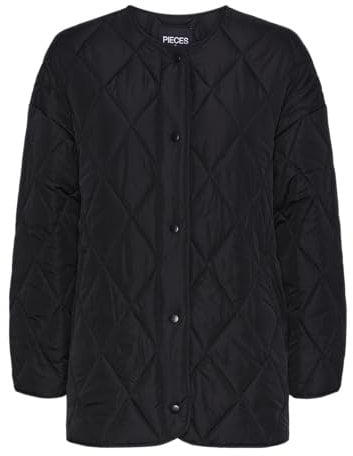 PIECES PCSTELLA Quilted Jacket Noos Veste Courte-pointée, Noir, M Femme