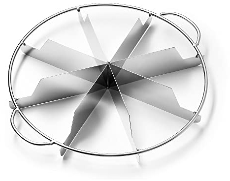 Forgast Divisore per Torte Rotondo, Acciaio Inox, Marcatore per Fetta, Taglierina Torte per Tagliare 8 Pezzi Uguali, Accessorio Indispensabile per la Pasticceria, Diametro 27 cm