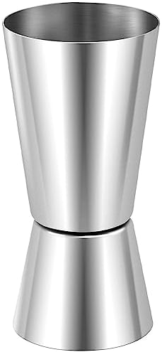 XFentech Doseur Cocktail - 25/50ml Doseur Cocktail Mesure Jigger Mesure de Bar Tasse à mesurer en Acier Inoxydable 304 Verre Doseur à Cocktail Doseur Alcool