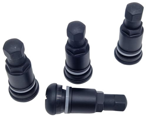 4x Aluventile PKW Metallventil 11,3mm Leicht Felgenventile (Matt Schwarz)