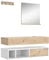 Vicco Conjunto de Muebles de baño Henri, Blanco/Roble Artesanal, 4 Piezas