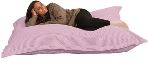 bananair - Sitzsack XXL aus Cordstoff für Kinder und Erwachsene, Weich und Bequem, Maschinenwaschbarer Bezug - Sitzsack mit Füllung, Giant Bean Bag, Puff, Bodensofa (180x140 cm, Lila Flieder)