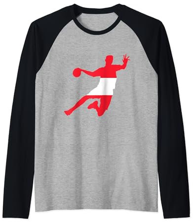 Österreich Handball Fan Mannschaft Support Rot Die Roten Raglan