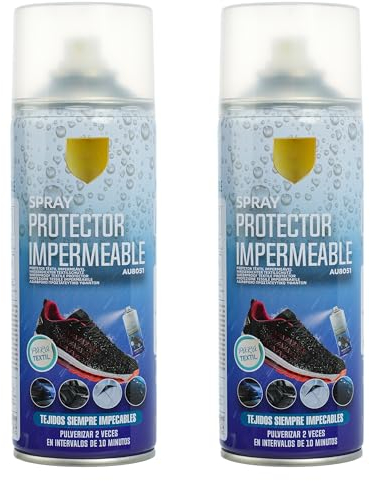 H HANSEL HOME Spray Impermeabilizante para Calzado - Protección contra Agua y Manchas para Cuero y Textiles, Invisible y Duradero - 400ml, 2 uniudades