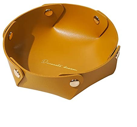 OUSIKA Bandeja for llaves,Bandeja de cuero for llaves for mesa de entrada,Bandeja organizadora de escritorio,Bandeja for hombres y mujeres, monedero, reloj, llave, teléfono, caja de monedas, caja de a