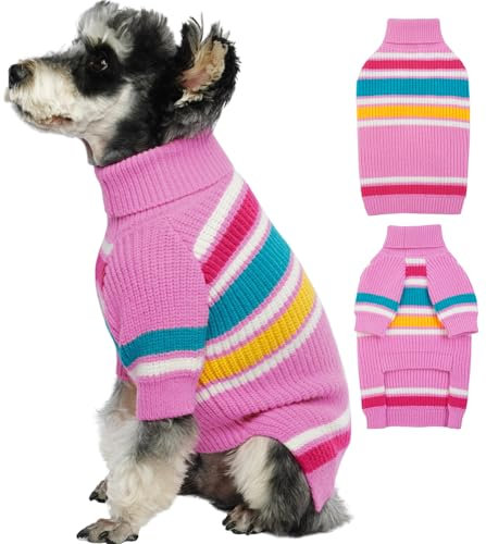 IECOii Hundepullover, MittelgroßEr Hundepullover, Hundepullover FüR MittelgroßE Hunde, MäDchen Und Jungen,Rollkragenpullover FüR MittelgroßE Hunde,Warmer Weihnachtspullover FüR Mops, Dackelpullover, M
