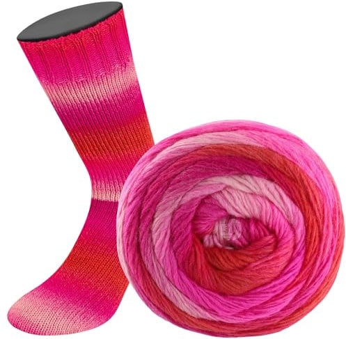 LANA GROSSA Meilenweit Color Mix | Merino-Dochtgarn mit Farbverlauf für Socken, waschfest | Handstrickgarn aus 75% Schurwolle & 25% Polyamid | 100g Wolle zum Stricken & Häkeln | 400m Garn FB8062