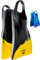 CRESSI Unisex-Adult Pura Fins Black/Yellow 43/45 Silikonflossen zum Schwimmen und Schnorcheln, Schwarz/Gelb