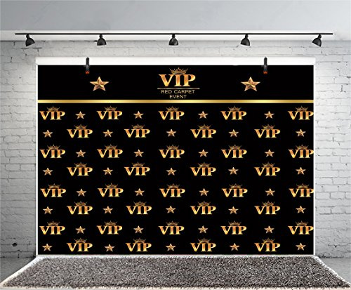 Xiaoterna 1,5x1m VIP Kulisse Krone Stern Schwarz Roter Teppich Veranstaltung Fotografie Hintergrun VIP Gast Besucher Backdrop Mann Frau Porträt Schießen Party Dekoration Studio Requisiten