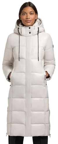 khujo Damen Steppmantel angesagte lange Winterjacke aus shiny glänzendem Material Shane2-YM XS-XXL