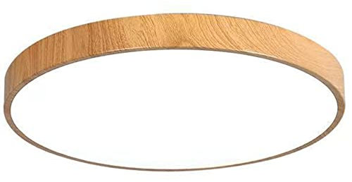 FYWRLQG Éclairage Plafond Ultra-Mince Domestique Plafonnier Japonais Encastré Lampes Surface Plane en Faux Bois Lampe Panneau Super Lumineuse Personnalisée L'étude Placard Chambre des Enfants Couloir