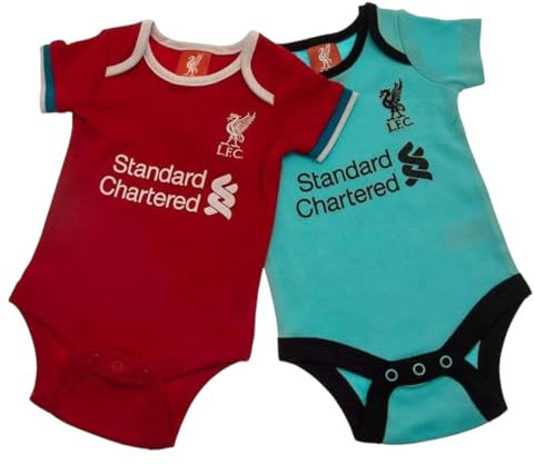 L.F.C. Liverpool Football Club Baby Body Suits - Two Pack Vest Set 0-18 Months (Multicolor, 9-12)