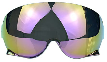lvifloae Premium Helm Motorrad Windschutz Helmlinse Anti UV Motorradhelm Visier Ersatz für SHOEI JO CJ3 Grau (Lila)