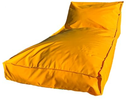 Générique Pouf de Jardin géant transat de terrasse ou Piscine | Bain de Soleil (Jaune)