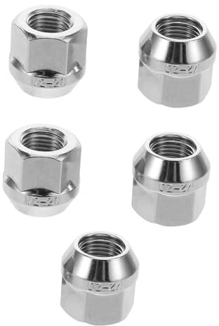 DONFAMDS 5 Stück Reifenschrauben Birlos Para Llantas Reifenspikes Achskappe Radmutter, Felgendeckel, Radmutter Ersatz-radbolzen Verchromte Radmuttern Rostfreier Stahl Silver