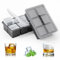 Ankway 2 Pezzi XXL Ghiaccio Stampo, Vassoio per Cubetti di Ghiaccio, Grande Stampi per Ghiaccio in Silicone con Coperchio, senza BPA Stampi per Whisky, Cocktail e Snack per bambini, blu