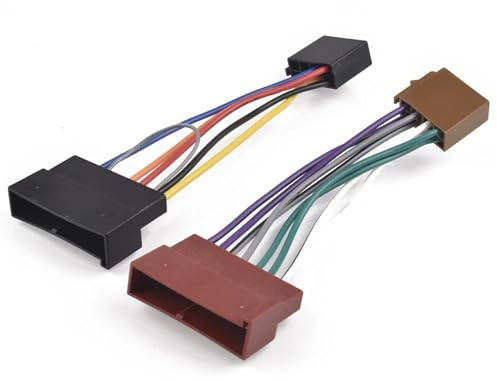 Faisceau de câbles d'autoradio Connecteur de Faisceau de câbles Adaptateur ISO for autoradio, for Ford, for Fiesta MK1, MK4, Escort, Explorer, KA