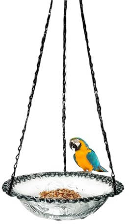 Vogeltränke für den Garten | Vogelbäder, Vogelhaus aus Metall, zum Aufhängen, dekoratives Design für Beobachtungsstation Natur im Garten, Balkon oder Baum