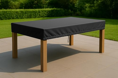 Plane B Gartentisch Abdeckung Wasserdicht Atmungsaktiv | Made in Germany | 180x100x15cm | UV-Beständig Winterfest | Premium Schutzhülle Gartenmöbel