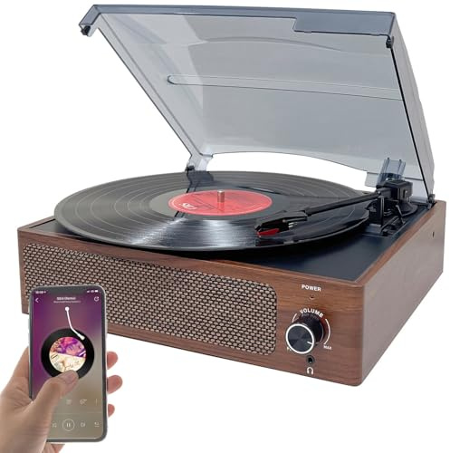 auvisio Plattenspieler: Schallplattenspieler & -Digitalisierer, Stereo-Lautsprecher, Bluetooth (Plattenspieler USB, Retro, PC)