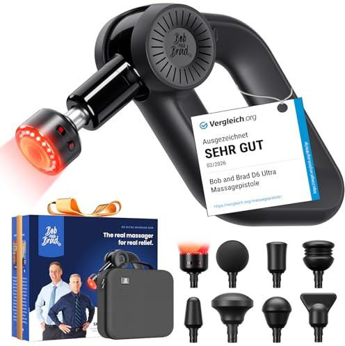BOB AND BRAD D6 Ultra Massage Gun with Red Light Infrared Heating Head