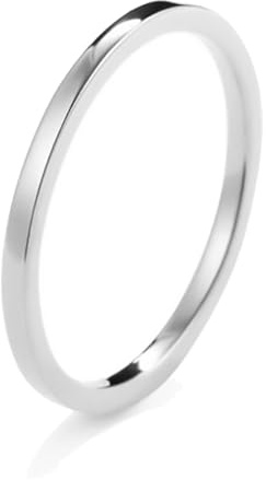 Wycian Trauringe Deko Trauringe Weißgold 14 Karat Schmal 3mm Größe 58 (18.5) Beliebt für Lesben Valentinstag Personalisierbar