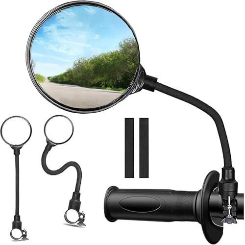 2 Stück Fahrradspiegel für Cube Elite C:62 Pro Fritzz Hanzz Hyde Kathmandu Litening, 360° Verstellbarer Fahrrad Rückspiegel HD Weitwinkel Fahrradspiegel für Lenker Rückspiegel Fahrrad