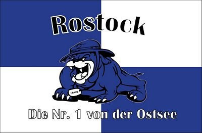 Autoaufkleber Sticker Fahne Rostock Bulldogge Aufkleber